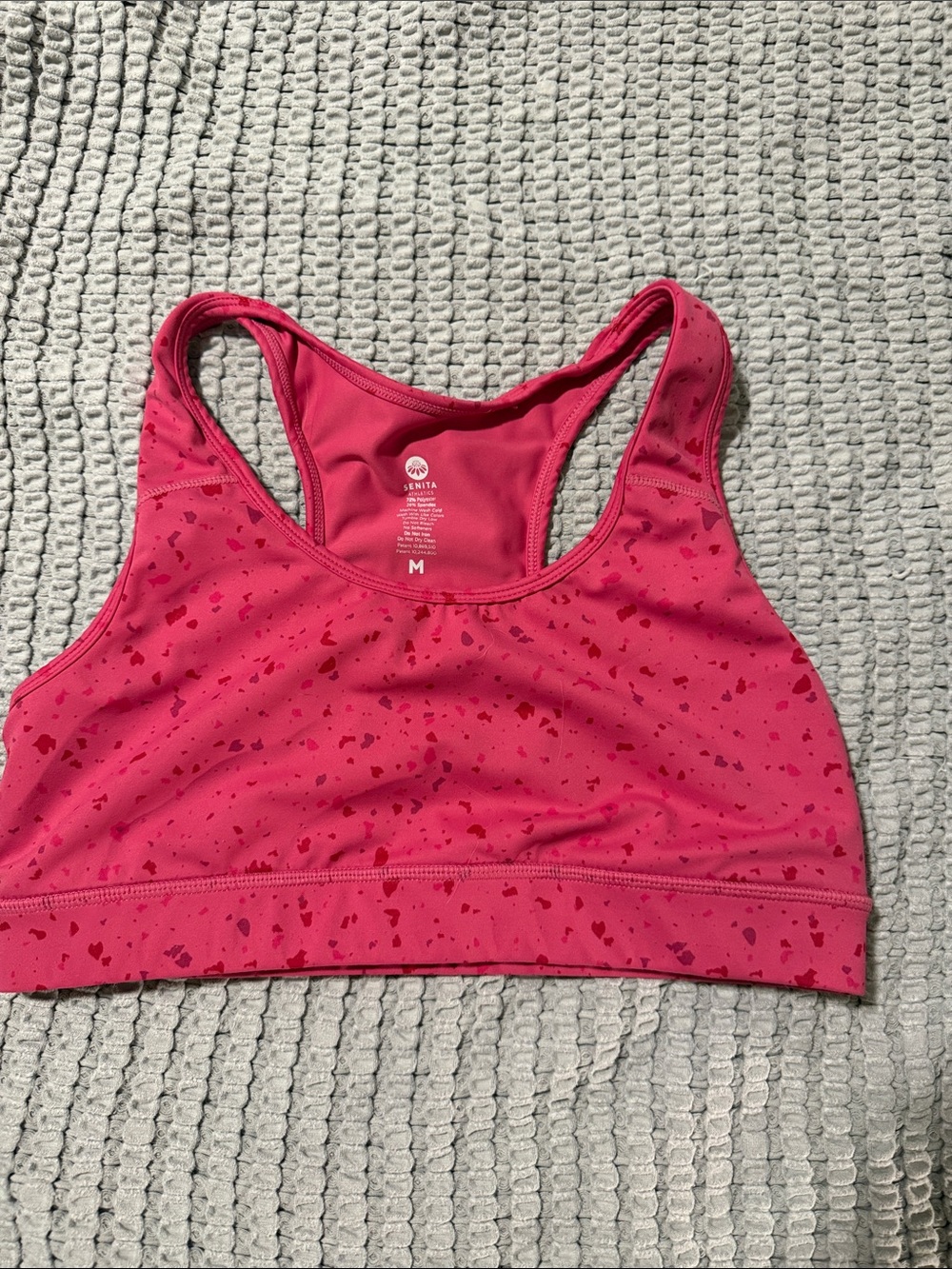 Senita Athletics Bright Pink Racerback Sports Bra